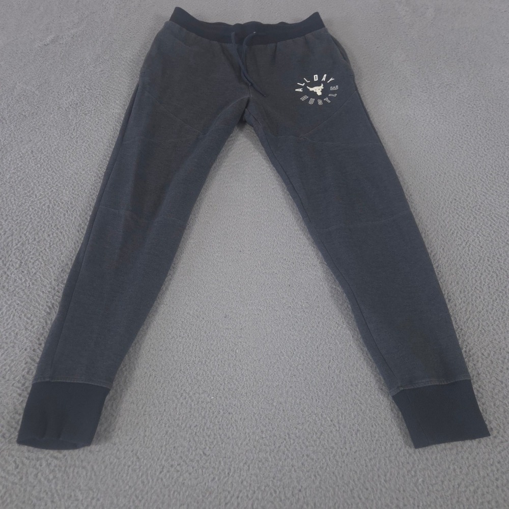 Under Armour Pants Mens L Gray Project Rock Double Knit Joggers Tapered Leg Bull